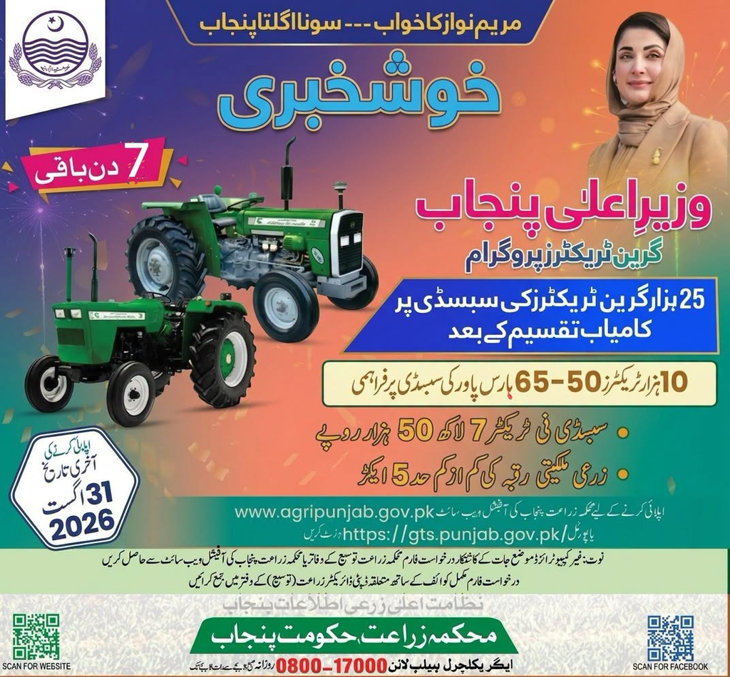 CM Punjab Green Tractor Scheme 2026 Phase 4 Last Date Announced